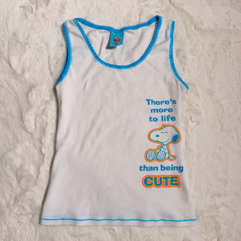 Peanuts Snoopy There's More To Life Than Being Cute Tank Top Size M/6